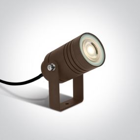 ONE Light GU10 Garden Spots - Bodenspot auf Erdspieß - 13,2 x 11,2 cm - IP65 - braun