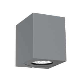 Nordlux Canto Kubi 2 - Außenwandleuchte - 8,7 x 10,4 x 10 cm - 2 x 6W LED inkl. - IP44 - grau