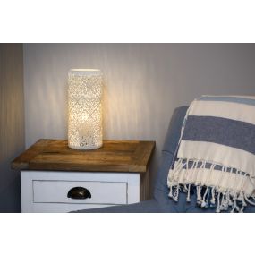 Lucide Lace - Tischleuchte - Ø 12 x 28 cm - weiß