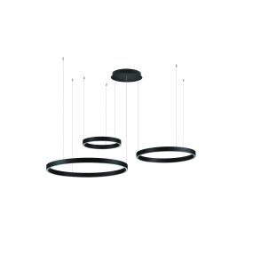 Nova Luce Elowen - Hängelampe - 148 x 250 x 106 cm - 181W dimmbar LED inkl. - Sand schwarz
