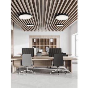Nova Luce Perfect Profile - Deckenleuchte mit Fernbedienung (inkl.) - Ø 100 x 10 cm - 120W dimmbare LED inkl. - 2700K-6000K - schwarz