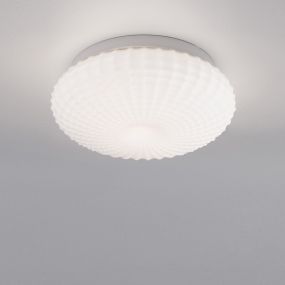 Nova Luce Clam - Deckenleuchte für Badezimmer - Ø 30 x 12 cm - IP44 - weiß