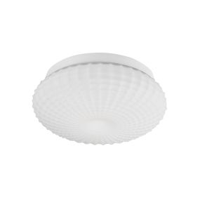 Nova Luce Clam - Deckenleuchte für Badezimmer - Ø 30 x 12 cm - IP44 - weiß