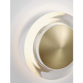 Nova Luce Airida - wandleuchte - Ø 17 x 6 cm - 8W LED inkl. - Messing Gold