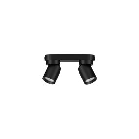 Nova Luce Amecy - Aufbaustrahler 2L - 22 x 12,5 x 6,5 cm - Sand schwarz