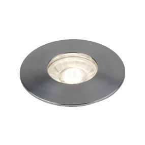 Searchlight Flush - 3er Set - Ø 100 mm, Ø 68 mm Einbaumaß - 3 x 4W LED inkl. - satiniert silber