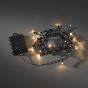 Konstsmide Weihnachtsbeleuchtung - Micro batteriebetriebenes LED-Licht-Set - 4,40m - 40 Leds - IP44 - schwarz
