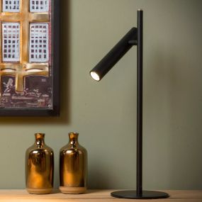 Lucide Philon - Tischleuchte - Ø 13 x 42 cm - 4,5W dimmbare LED inkl - schwarz