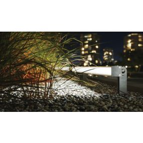 Klus Hr-opti - kippbares Outdoor-LED-Profil - 2,8 x 2,8 cm - silber eloxiert