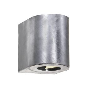 Nordlux Canto 2 - Außenwandleuchte - 8,7 x 10,4 cm - 2 x 5W LED inkl. - IP44 - Metall verzinkt