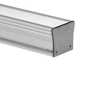 Leuchtenkönig Recessed Beam - lineare Einbauleuchte für den Außenbereich - 100 x 3 cm - inkl. 4,7W LED - IP67 - weiß und silber eloxiert