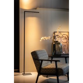 ETH Sem - Stehlampe - 45 x 18 x 180 cm - 10W + 5W dimmbare LED inkl. - schwarz