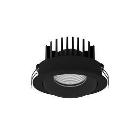 Nova Luce Blade - Einbaustrahler - Ø 90 mm, Ø 80 mm Einbaumaß - 12W LED inkl. - IP65 - schwarz