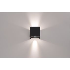 Century Italia Appalque - Außenwandleuchte mit 2 verstellbaren Lichtkegeln - 12 x 12 x 12 cm - 20W LED inkl - verstellbare Lichtfarbe - IP65 - schwarz