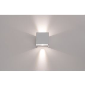 Century Italia Appalque - Außenwandleuchte mit 2 verstellbaren Lichtkegeln - 12 x 12 x 12 cm - 20W LED inkl - verstellbare Lichtfarbe - IP65 - grau