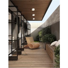 Nova Luce Judi - Deckenleuchte - Ø 12 x 6 cm - 10W LED inkl. - IP65 - weiß