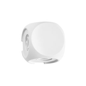 Nova Luce Zari - Außenwandleuchte - 5,5 x 6,5 x 6,5 cm - 4 x 1W LED inkl. - IP54 - weiß