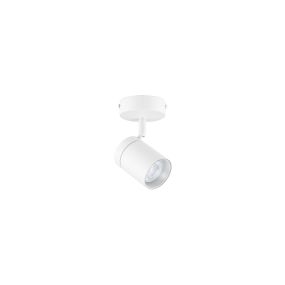Nova Luce Alma - Aufbaustrahler 1L - Ø 8 x 13 cm - IP44 - Sand Weiß