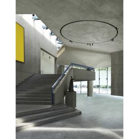 Nova Luce Curve - Kurvenbahn 90 Grad für Aussparung Magnetprofil - 120 x 6,9 x 7,5 cm - Sand schwarz