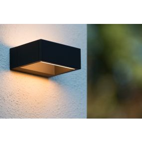 Lucide Goa - Außenwandleuchte - 15 x 13 x 6 cm - 6W LED inkl - IP54 - schwarz