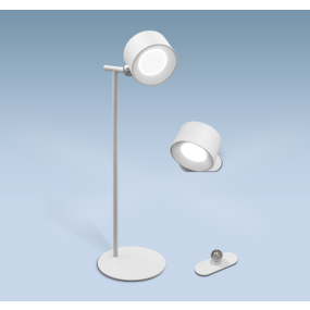Century Italia Pixel - wiederaufladbare Tischleuchte mit Option Wandleuchte - 12 x 12,7 x 38,1 cm - 1,8W dimmbare LED inkl - weiß