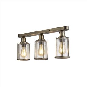 Searchlight Pipes - Deckenleuchte - 58 x 12 x 24,5 cm - Messing antik