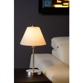 Lucide Touch Two - Tischleuchte - 42 cm - Chrom satiniert