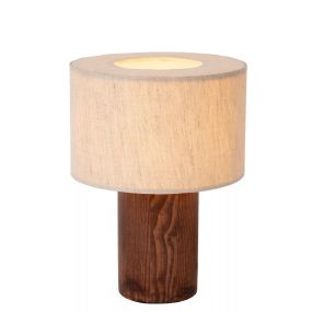 Lucide Tachina - Tischleuchte - Ø 15 x 20,5 cm - Holz