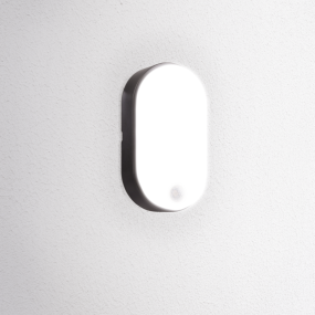 Century Italia Forma - Wand- und Deckenleuchte - 12 x 6,3 x 21,2 cm - 14W LED inkl - mit Bewegungssensor - einstellbare Lichtfarbe - IP54 - weiß und schwarz