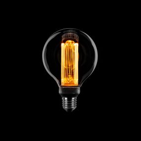 ETH LED-Glühbirne - Ø 8 cm - E27 - 3 Stufen dimmbar - 5W - 1800K - geräuchert