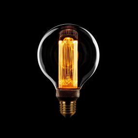 ETH LED-Glühbirne - Ø 8 cm - E27 - 5W dimmbar - 2000K - transparent