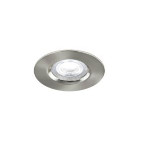 Nordlux Smart Don - Einbaustrahler - intelligente Beleuchtung - Ø 85 mm, Ø 72 mm Einbaugröße - 4.7W LED inkl. - IP65 - Nickel gebürstet