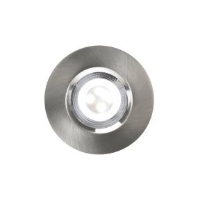 Nordlux Smart Don - Einbaustrahler - intelligente Beleuchtung - Ø 85 mm, Ø 72 mm Einbaugröße - 4.7W LED inkl. - IP65 - Nickel gebürstet