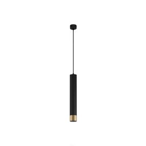Nova Luce Picto - Hängeleuchte - Ø 6 x 240 cm - schwarz und gold