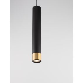 Nova Luce Picto - Hängeleuchte - Ø 6 x 240 cm - schwarz und gold