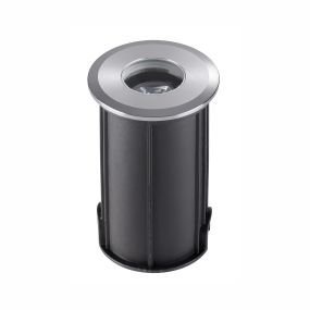 Nova Luce Bang - Bodenspot für den Außenbereich - Ø 42 mm, 37 mm Einbaumaß - 1W LED inkl. - IP67 - Nickel satiniert
