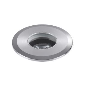 Nova Luce Bang - Bodenspot für den Außenbereich - Ø 42 mm, 37 mm Einbaumaß - 1W LED inkl. - IP67 - Nickel satiniert