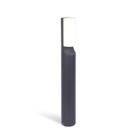 Lutec Bati - Gartenleuchte - 8 x 8 x 65 cm - 13W LED inkl. - IP44 - dunkelgrau