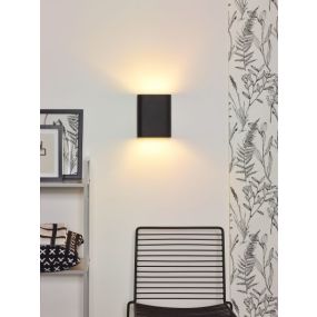 Lucide Ovalis - Wandleuchte - 16 x 8,5 x 20 cm - schwarz