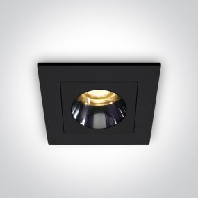 ONE Light Mirror Dark Light Range - Einbaustrahler - 46 x 46 mm, 38 x 38 mm Einbaumaß - inkl. 3W LED - schwarz