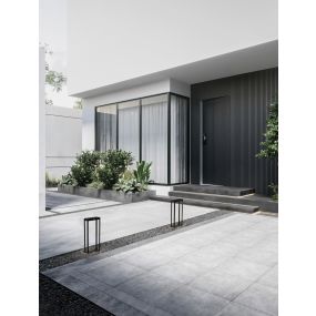 Nova Luce Berni - solarbetriebener Gartenpfosten mit Sensor - 23 x 50 x 8,6 cm - 2W LED inkl. - IP65 - dunkel anthrazit