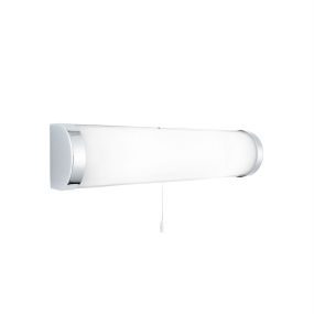 Searchlight Poplar - Wandleuchte mit Zugschalter - 40 x 7,3 x 9 cm - IP44 - weiß