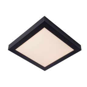 Lucide Brice-Led - Deckenleuchte - 30 x 30 x 3,9 cm - 30W dimmbare LED inkl - IP44 - schwarz