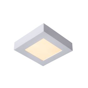 Lucide Brice-Led - Deckenleuchte - 16,8 x 16,8 x 3,9 cm - 15W dimmbare LED inkl. - IP44 - weiß