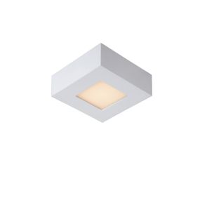 Lucide Brice-Led - Deckenleuchte - 10,8 x 10,8 x 3,9 cm - 8W dimmbare LED inkl. - IP44 - weiß
