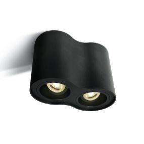 ONE Light GU10 Adjustable Cylinders - Aufbaustrahler 2L - 17,8 x 9,6 x 12,5 cm - schwarz
