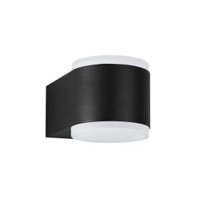 Nova Luce Nus - Außenwandleuchte - 9 x 13,2 x 7,8 cm - 2 x 4W LED inkl. - IP54 - schwarz