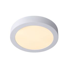 Lucide Brice-Led - Deckenleuchte - Ø 24 x 3,9 cm - 15W dimmbare LED inkl - IP44 - weiß