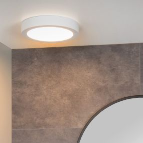 Lucide Brice-Led - Deckenleuchte - Ø 24 x 3,9 cm - 15W dimmbare LED inkl - IP44 - weiß