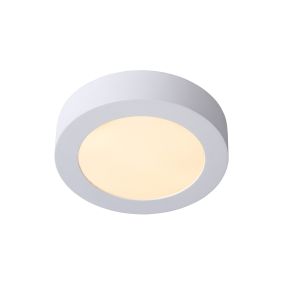 Lucide Brice-Led - Deckenleuchte - Ø 18 x 3,9 cm - 11W dimmbare LED inkl. - IP44 - weiß